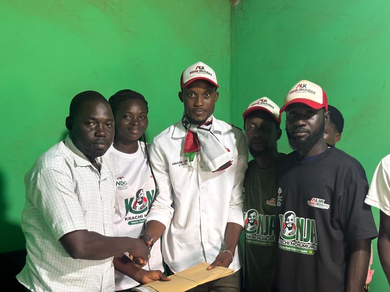 ABRAHAM LINCOLN KONJA FILES FOR NDC DEPUTY YOUTH ORGANISER IN KRACHI NCHUMURU