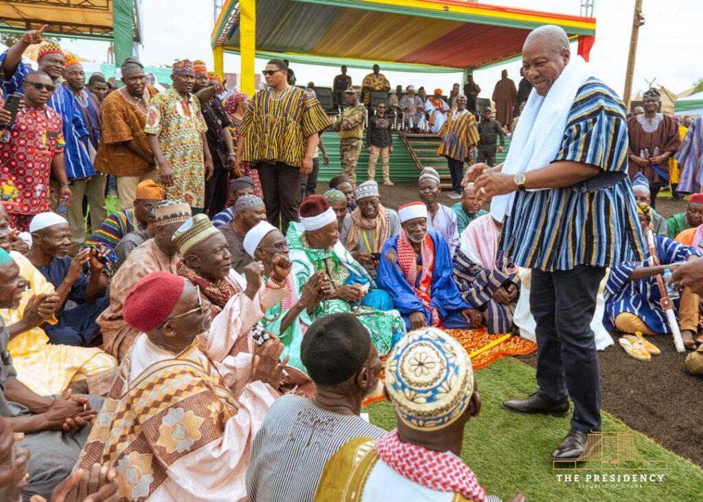 Mahama Commits to Completing Dagbon Development Projects as New Regent Takes Office
