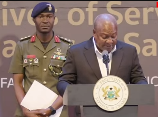 Mahama Calls for Living Recognition of Public Servants as Ghana Marks One Year Since Fatal Helicopter Crash